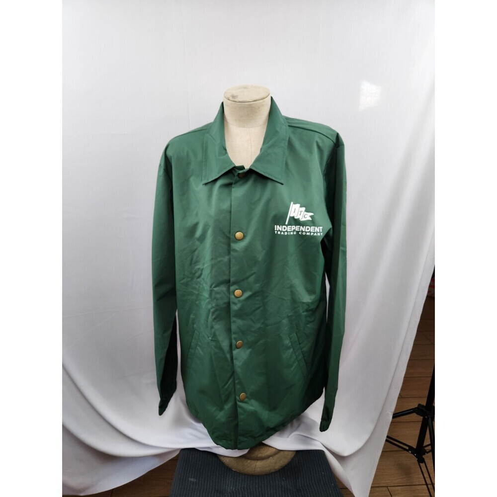 Independent Trading Co. Mens Water-Resistant Windbreaker - GREEN NWT